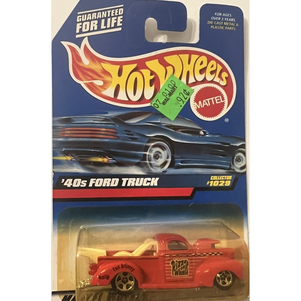 Hot Wheels 1999 40s Ford Truck Red Pizza Wheels Fast Delivery Collector 1029